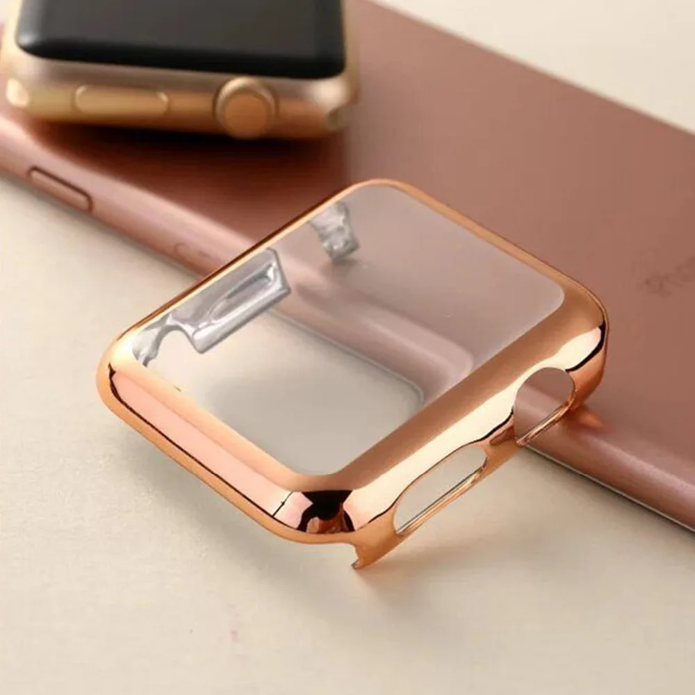 PC cover for Apple Watch Case 42mm 38mm series 3/2/1 Colorful plating Frame protective case cover for iwatch band Accessories PC cover for Apple Watch Case 42mm 38mm series 3/2/1 Colorful plating Frame protective case cover for iwatch band Accessories