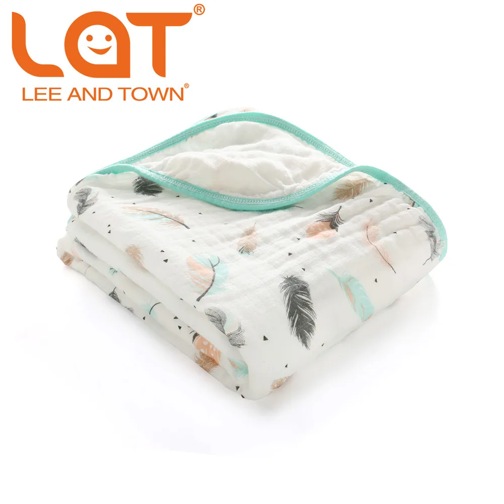 Муслин 2 слоя хлопок детские пеленки мягкие одеяла для новорожденных Ванна Марля младенческой спальные принадлежности чехол для коляски игровой коврик 120x150 см