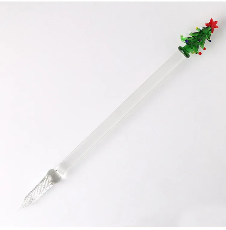 Рождественский подарок канцелярский подарок; ручка стеклянная перьевая ручка цветная ручка