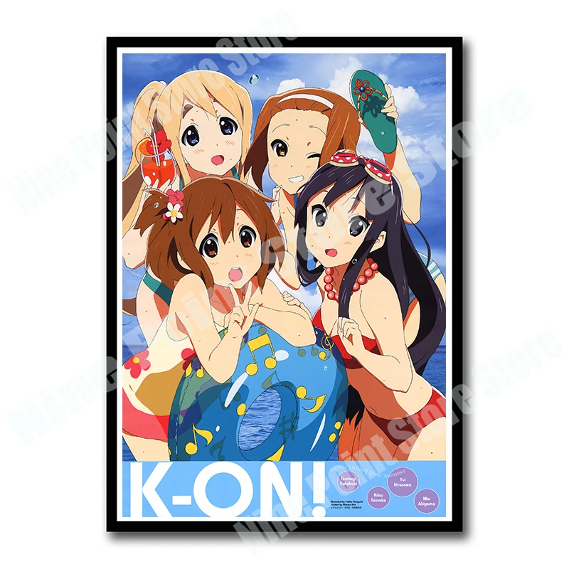 Высокое разрешение печати A3 плакат аниме K-ON настенные наклейки, живопись картины 42*30 см