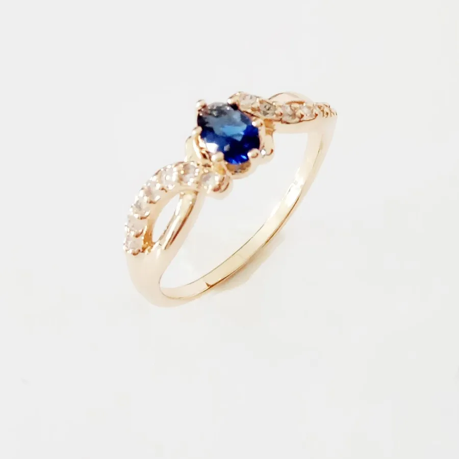  Sapphire Jewelry Women Wedding Rings Trendy 585 Gold Jewellery Women Jewelry Engagement Ring Sapphire Gold Rings for Women