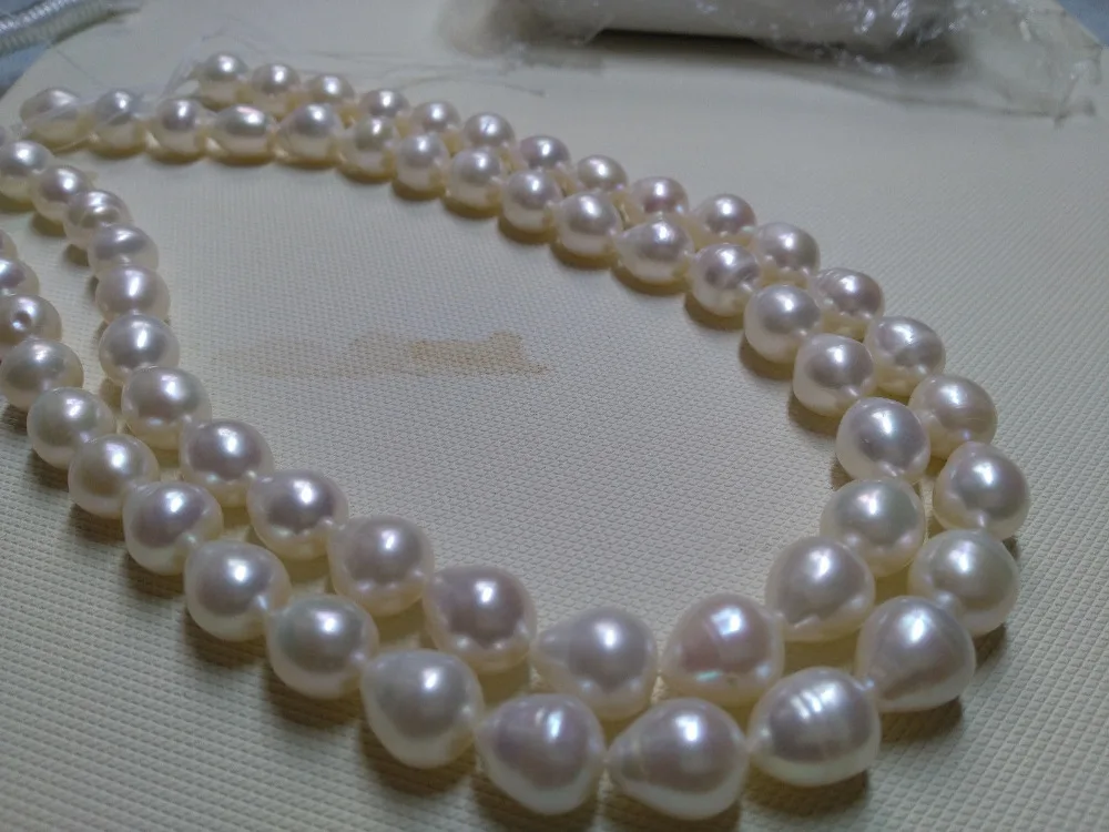 

Free Shipping >>>HOT AAA 10-13MM SOUTH SEA WHITE PEARL NECKLACE 33 inch 14k Gold Clasp