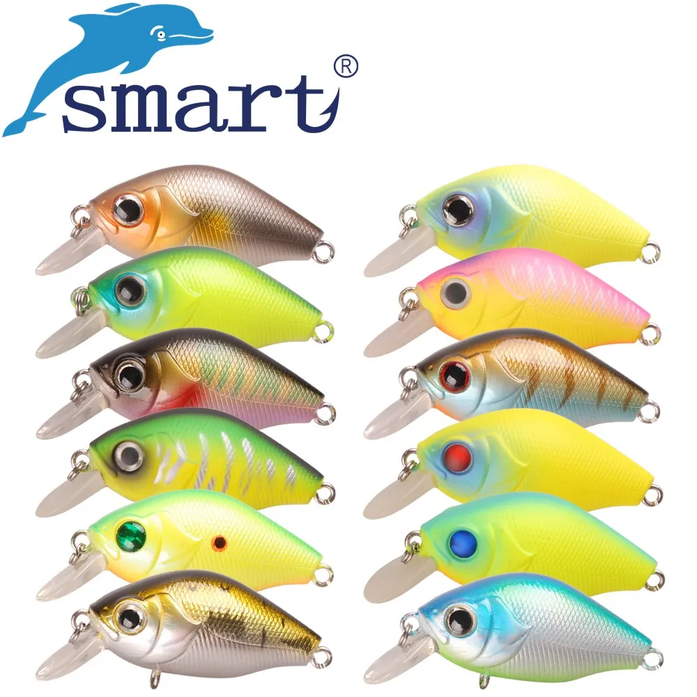 Смарт Crankbait 40 мм 7 г плавающий 1 0 м кривошипно приманки рыболовные Isca