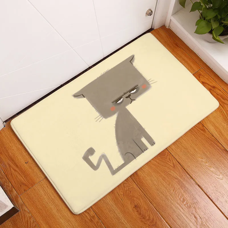 Door Mat Cartoon Lovely Animals Cat Carpets Bedroom Rugs Decorative Stair Mats Home Decor Crafts