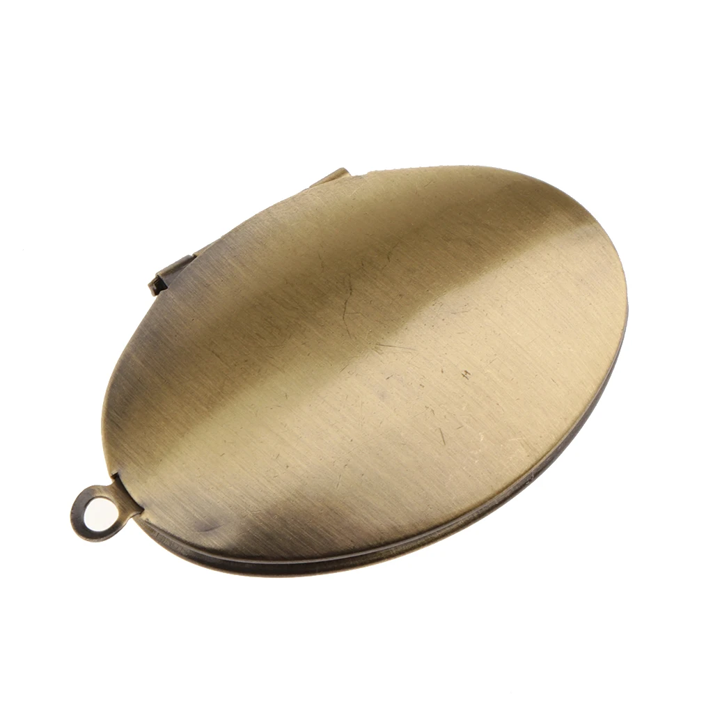Chic Vintage Flower Engraved Photo Picture Frame Charm Oval Shape Locket Pendant DIY Jewelry