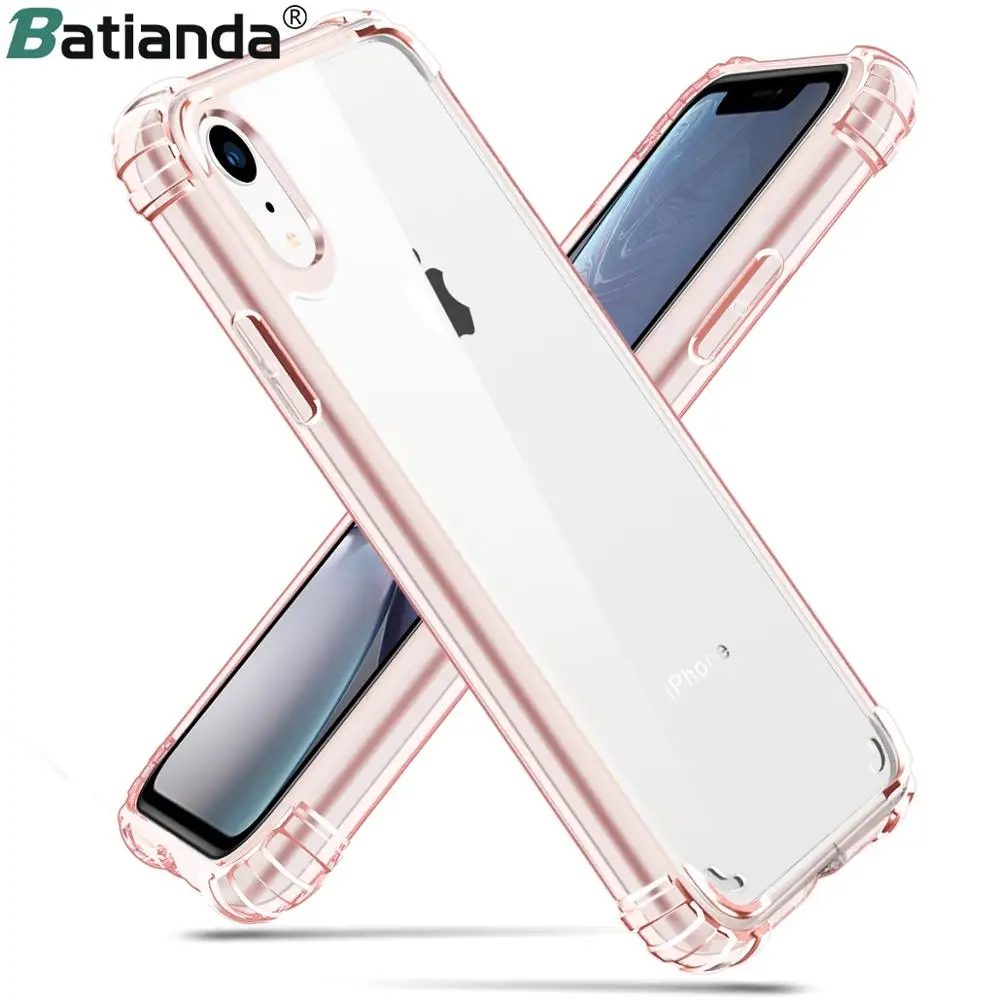

Simple Ultra-thin Hard Clear Back Cover Case for Apple iPhone X/XS/XR/Max Soft TPU CellPhone Transparent Protective Shell