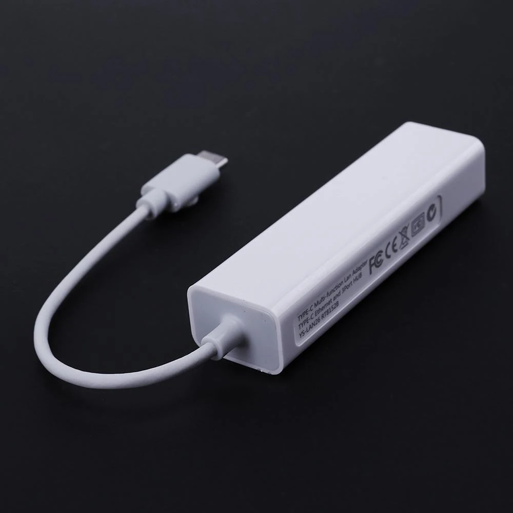 1 шт. USB C 3 Type папа к RJ45 Ethernet Lan + 3x порты адаптер сплиттер для Apple Macbook Air телефонные