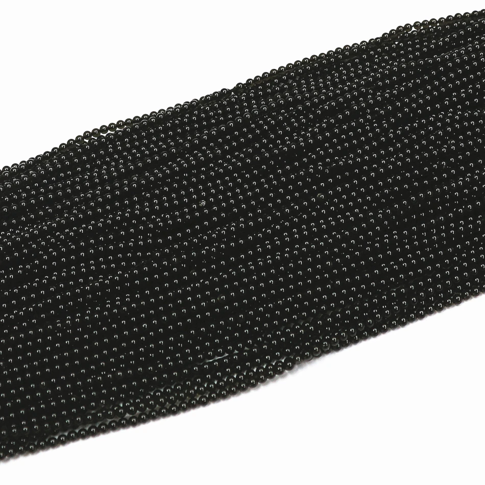 

Natural black stone carnelian onyx agat 2mm 3mm fashion stone round loose beads diy Jewelry making B422