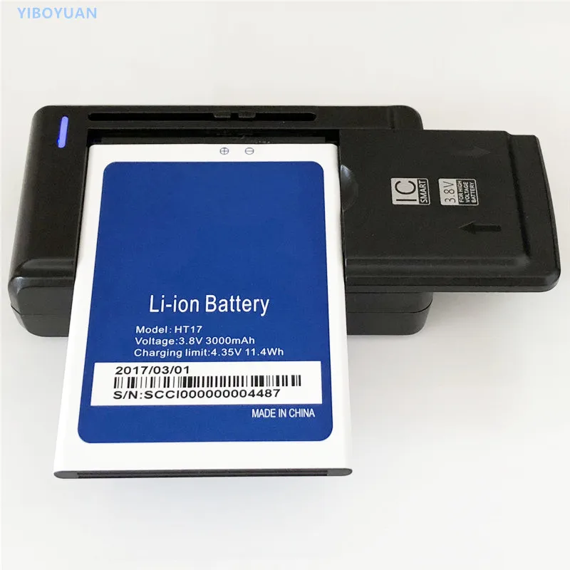 

3.8V 3000mAh For HOMTOM HT17 HT17Pro Battery + SS-C1 Charger
