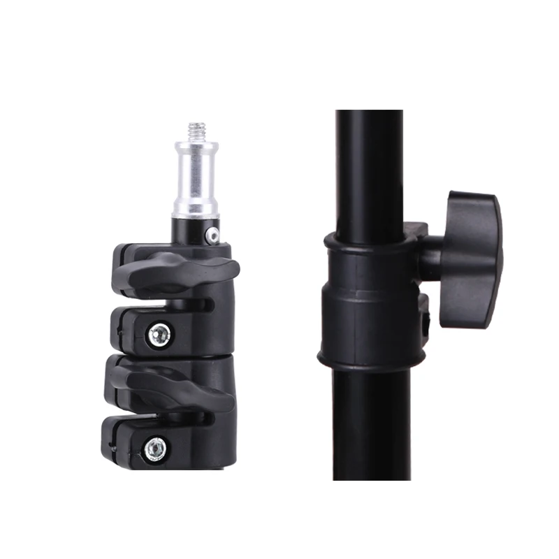  1.6M Adjustable Tripod Stand With 1/4 Screw Head for ring fill Light Photography Reflector Studio S