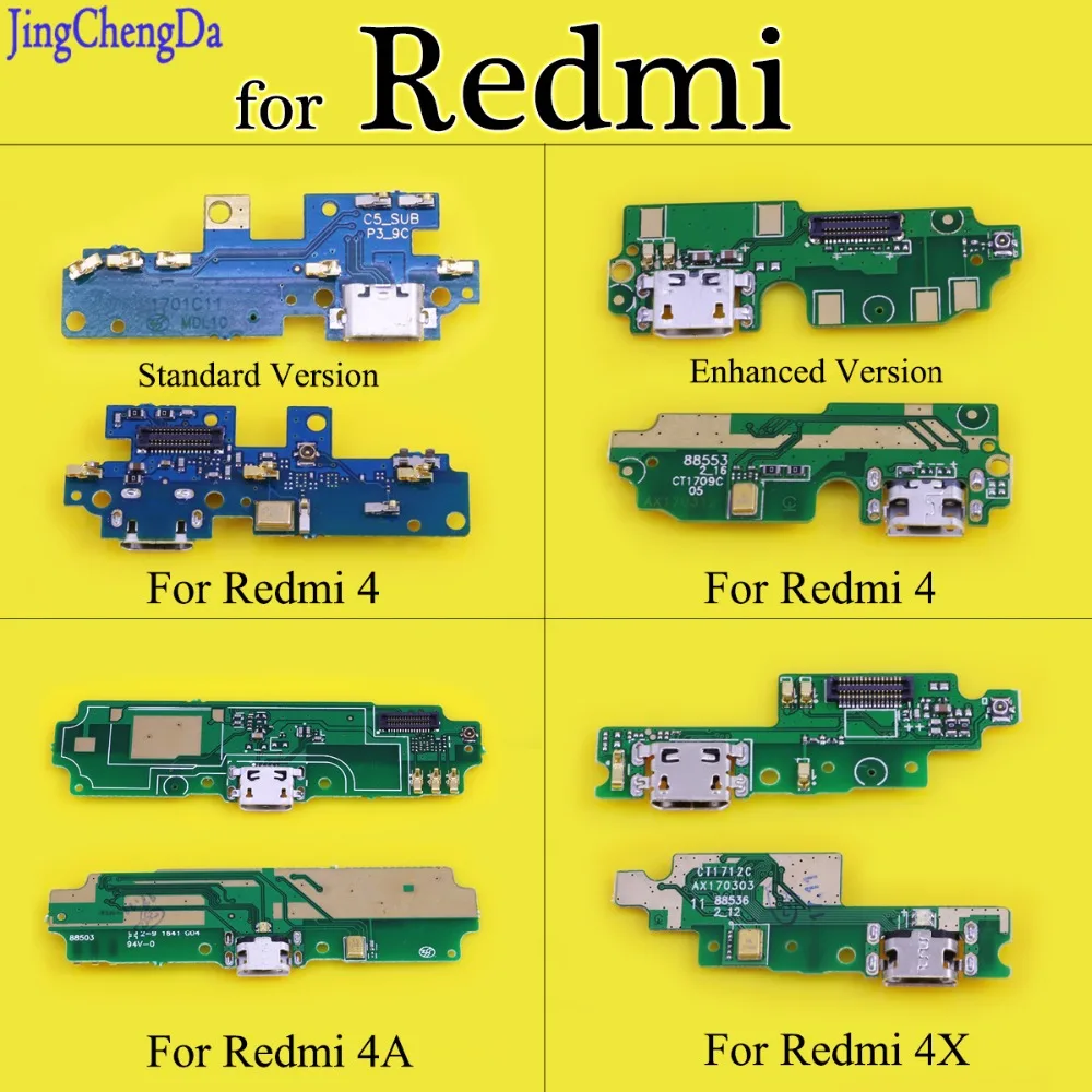 

JCD Micro Dock Connector Board USB Charging Port Flex Cable For Xiaomi for Redmi 4 4A 4X Replacement for redmi 4A 4X