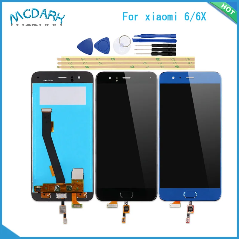 Mcdark для Xiaomi Mi6 6X ЖК дисплей + сенсорный экран дигитайзер сборка Замена с