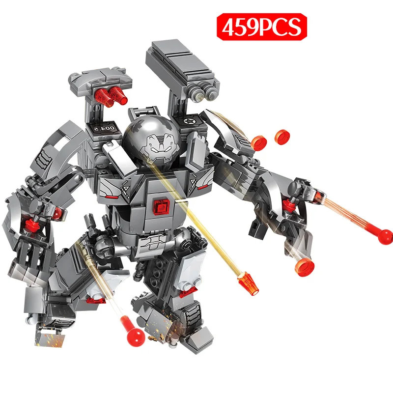 

Super Heroes Marvel Avengers War Machine Anti-hulk Armor Building Blocks Compatible Thanos Iron Man Figures Bricks Toys