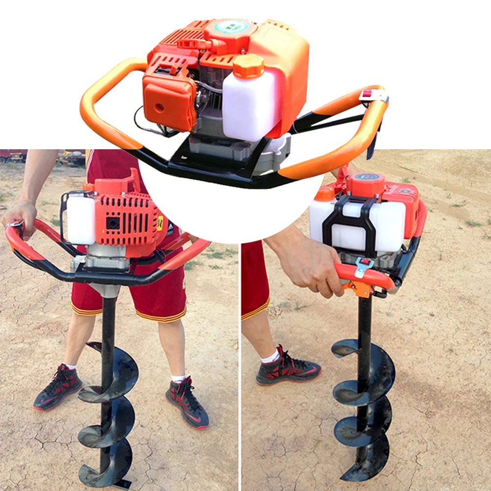 

1900W Gasoline Power Post Hole Digger Ground Drilling Machine Earth Auger Ice Auger Digging Drill Power Tool For Tree Planting