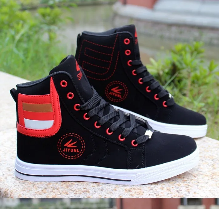 HUANQIU Brand Men Shoes 2018 Spring Fashion Boots Shoes Man High Top Shoes Men Lace Up Casual Shoe Chaussure Plus size 45 ZLL434 HTB1x67ZXcnrK1RkHFrdq6xCoFXau - HUANQIU Brand Men Shoes 2018 Spring Fashion Boots Shoes Man High Top Shoes Men Lace Up Casual Shoe Chaussure Plus size 45 ZLL434