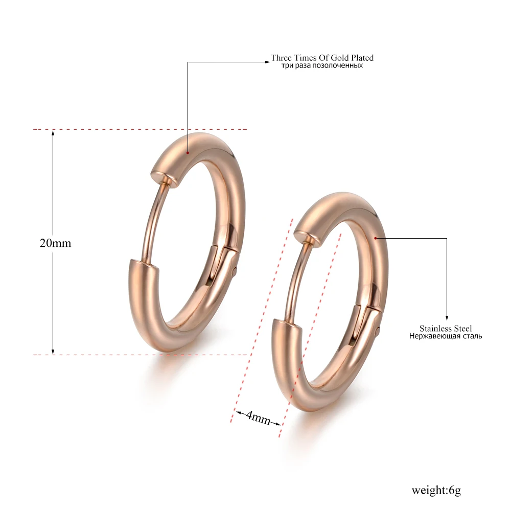 ZooMango, трендовые серьги-кольца из титана и стали, ювелирные изделия для девушек, простые круглые серьги из розового золота для женщин, серьги d'oreuilles ZE18029