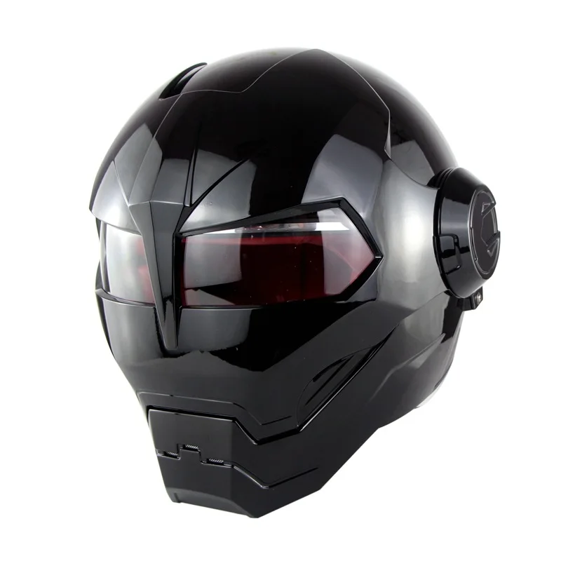 Черный шлем MASEI IRONMAN, Железный человек, мотоциклетный шлем, полушлем с открытым лицом, шлем для мотокросса 610, Размер: M, L, XL - Цвет: 1