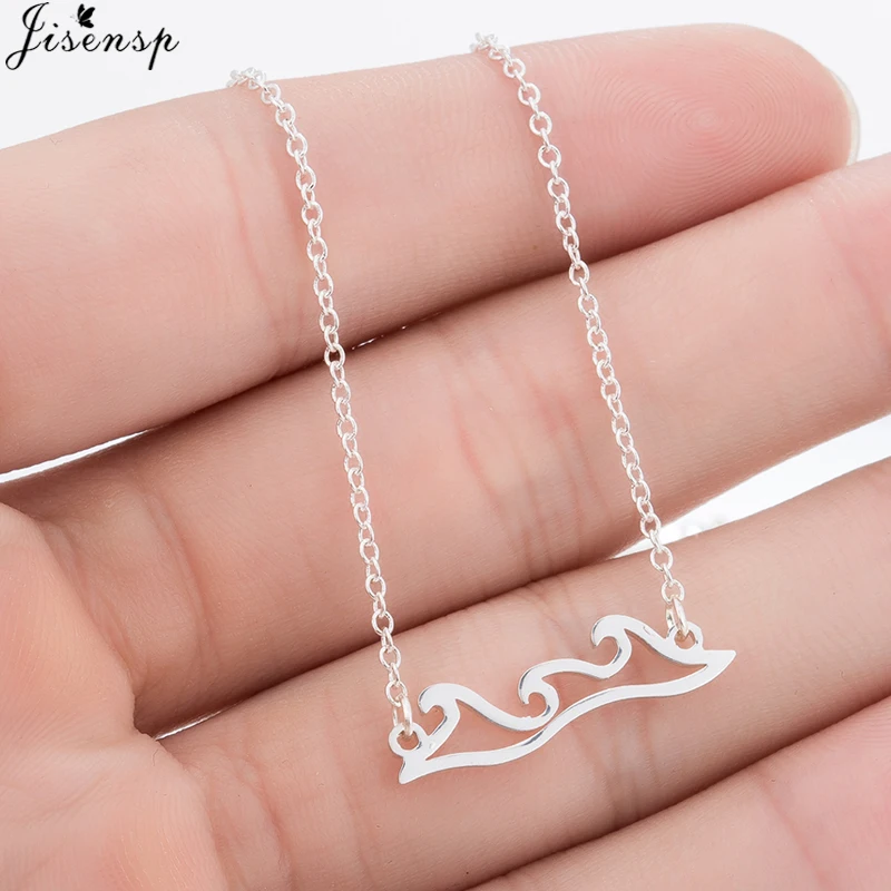 

Jisensp Summer Fashion Wave Necklaces & Pendants Nautical Jewelry Gift for Women Tropical Jewelry Men Travel Love Christmas Gift