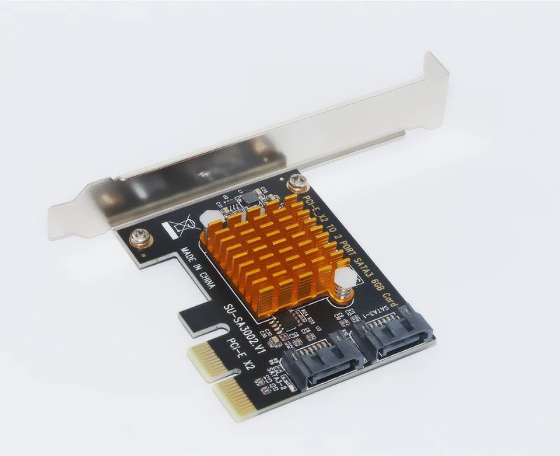 ASMedia1062 PCIe PCI Express к SATA 3 0 карта с кронштейном 2 порта III 6 Гбит/с Адаптер большой