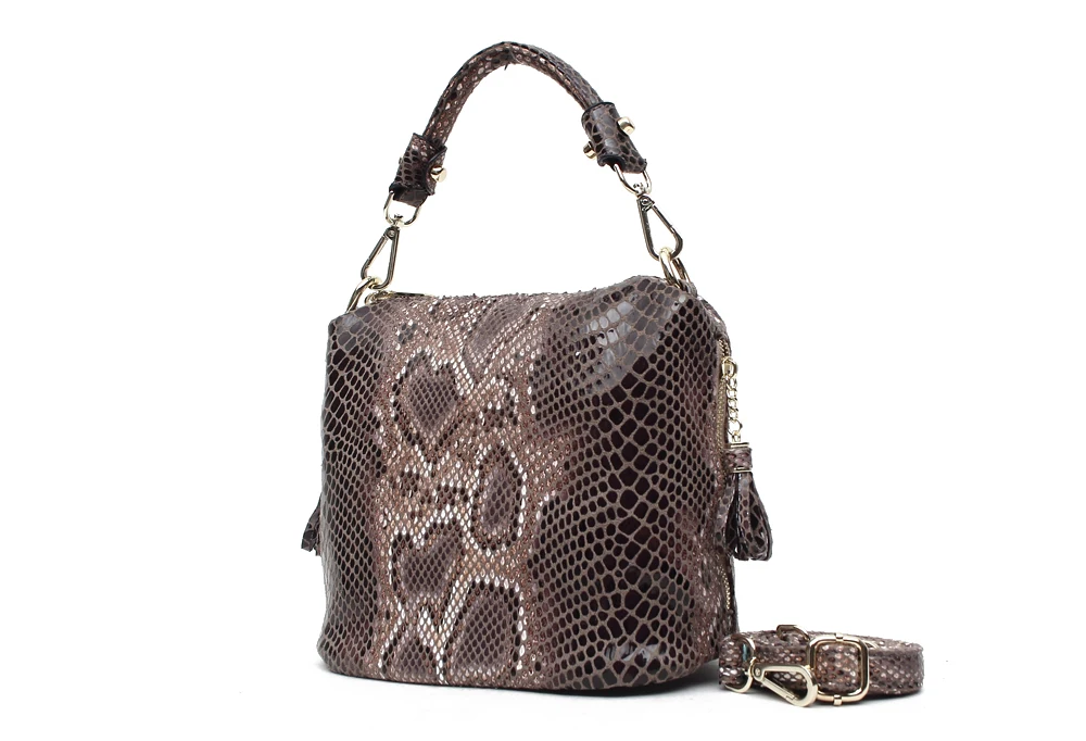 Arliwwi Роскошные блестящие Змеиный узор качество из искусственной кожи Маленькая дизайнерская элегантная сумка через плечо для женщин 31745
