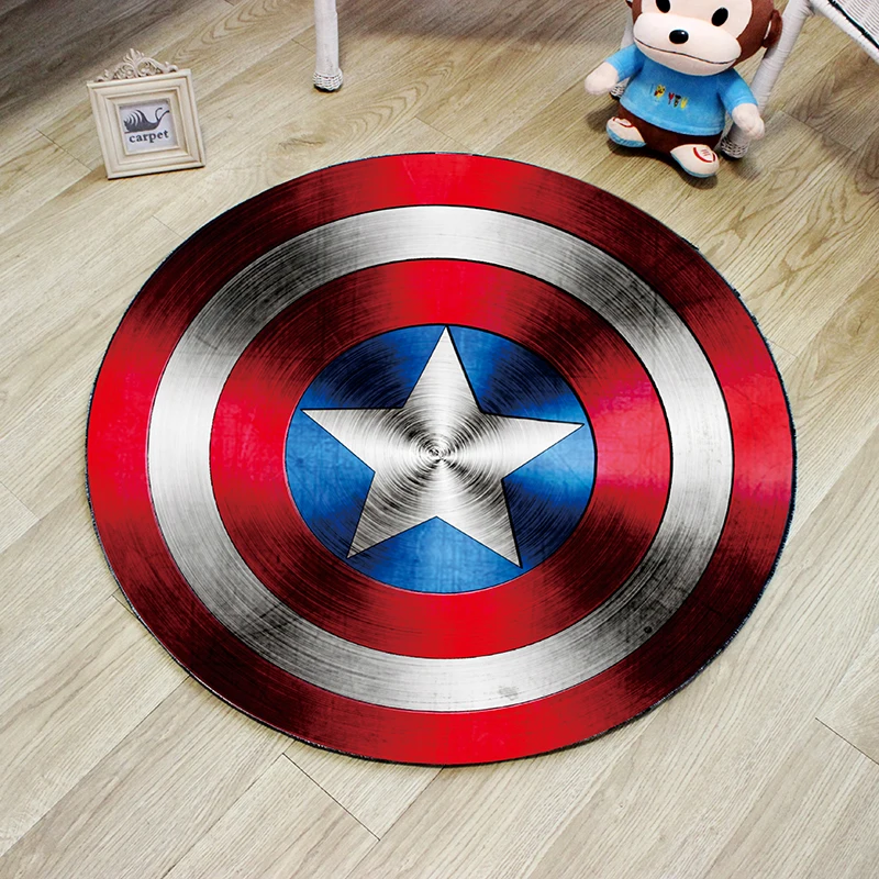 

fashion Captain America shield circle carpet bed bedroom livingroom rug computer chair swivel chair carpet floor MATS tea table