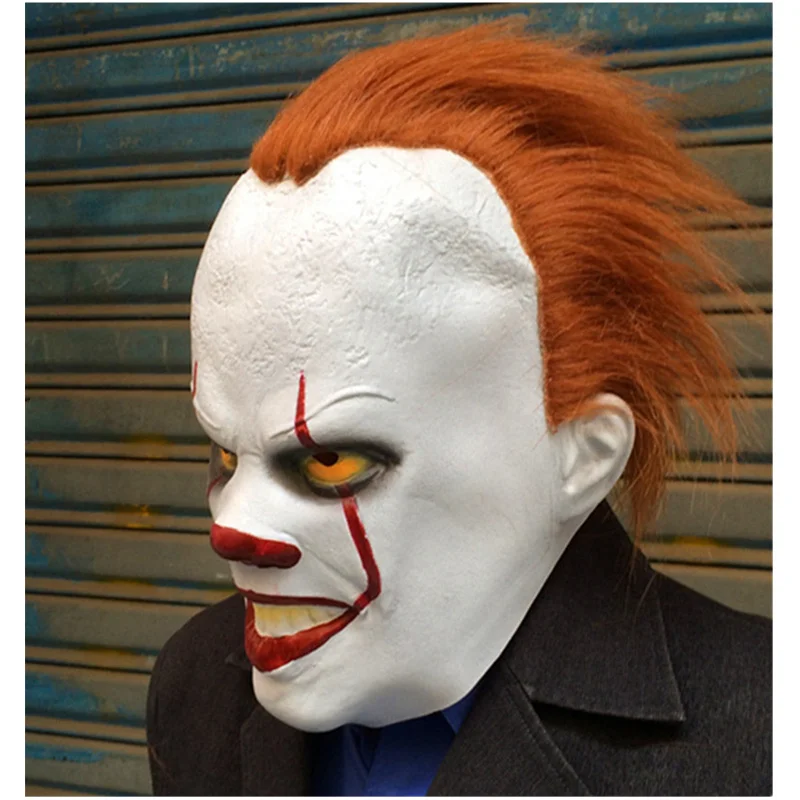 Pennywise Clown Хэллоуин маска для Для мужчин женщин пародия террор Эмульсия Материал