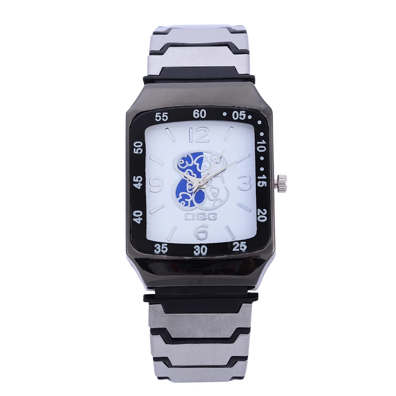 Новые модные роскошные Брендовые мужские часы из нержавеющей стали прямоугольные кварцевые часы мужские деловое украшение часы спортивные наручные часы, горячая Распродажа часы