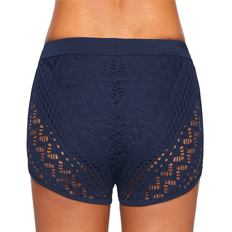 Women Swimming Shorts Pants Beach Shorts Swimwear Ladies Hollow Out Swimsuit Shorts swimming Beachwear #4A01 (9)