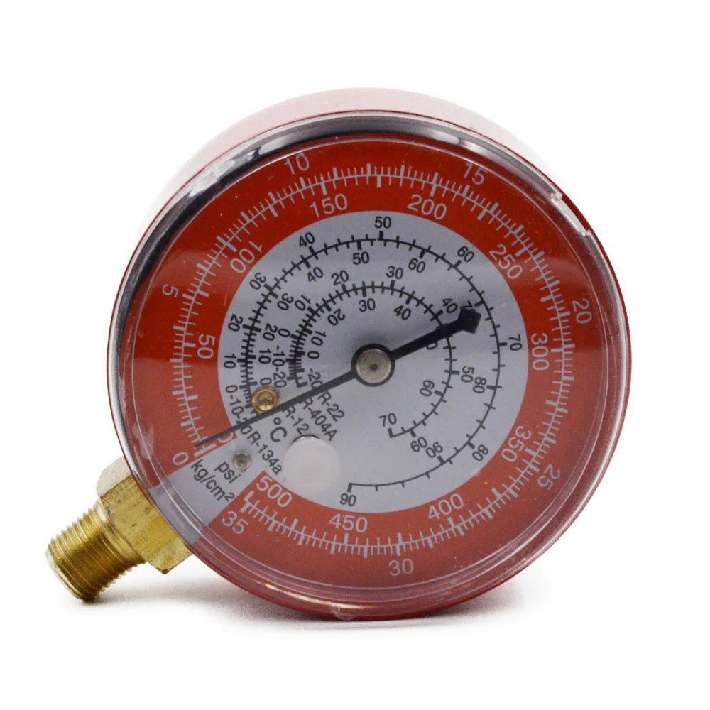 

Car Repair Tool Air Conditioning High (Red) Pressure Gauge Refrigerant R134A R404A R22 R12 0-35KG/cm2 and 0-500PSI