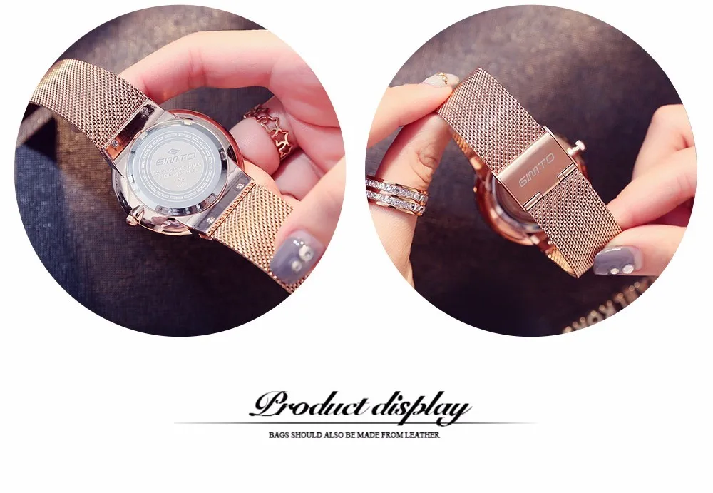 GIMTO Ladies Watches Top Brand Luxury Women Watches 2017 Quartz Rose Gold Watch Woman Steel Mesh Band Women's Waterproof Watch GIMTO Ladies Watches Top Brand Luxury Women Watches 2017 Quartz Rose Gold Watch Woman Steel Mesh Band Women's Waterproof Watch