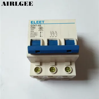 

DZ47-63 3P Triple Pole Rated Current 63A Mini Air Circuit Breaker