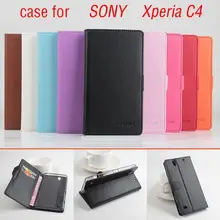9 цветов классический кожаный чехол для Sony Xperia C4/Космос/Dual/E53 флип чехол с карты памяти C 4 Xperiac4 телефон случаях
