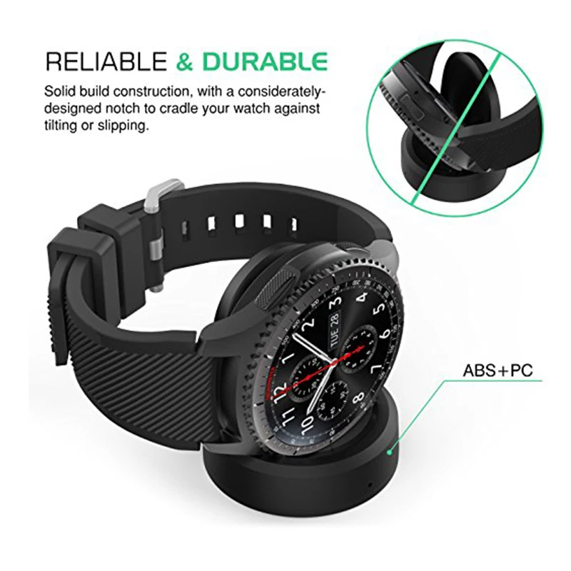BONOLA QI Беспроводное зарядное устройство для samsung gear S3 S2 Смарт часы Зарядная база