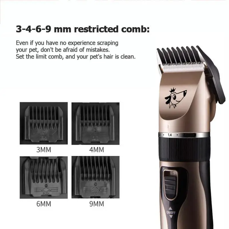 Pet Electric Clipper Rechargeable Low-noise USB Pet Dog Hair Trimmer Shaving Electric Cat Dog Hair Trimmer Grooming Cutter