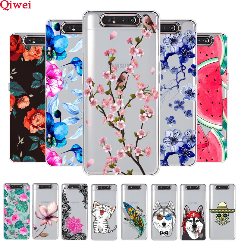 

For Samsung A80 Case Painted Soft TPU Clear Bumper Coque For Samsung Galaxy A80 A805 A805F A 80 Case Silicone Phone Cover Fundas