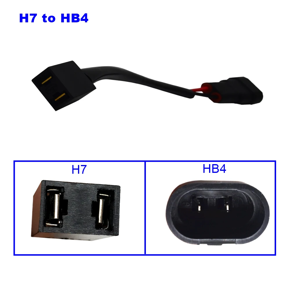 Connector h11 Sockets Male For h7 Wires Car Automobile Adapters h7 to h11 9005 9006 Car Styling Headlight Accessories