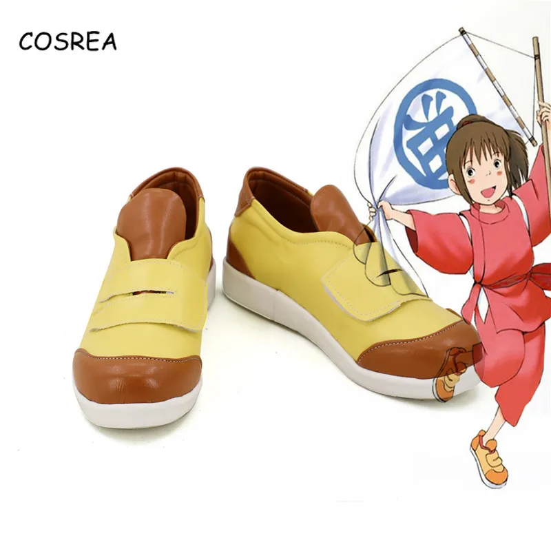 

Spirited Away Ogino Chihiro Women Footwear Leather Shoes Ladies Shoes Girls Flat Shoes for Men Cosplay Costumes Casual Shoes