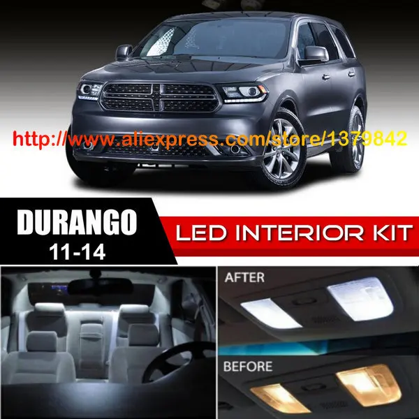 

Free Shipping 12pc LED Lights car-styling Hi-Q Interior Package Kit For 11-14 Dodge Durango