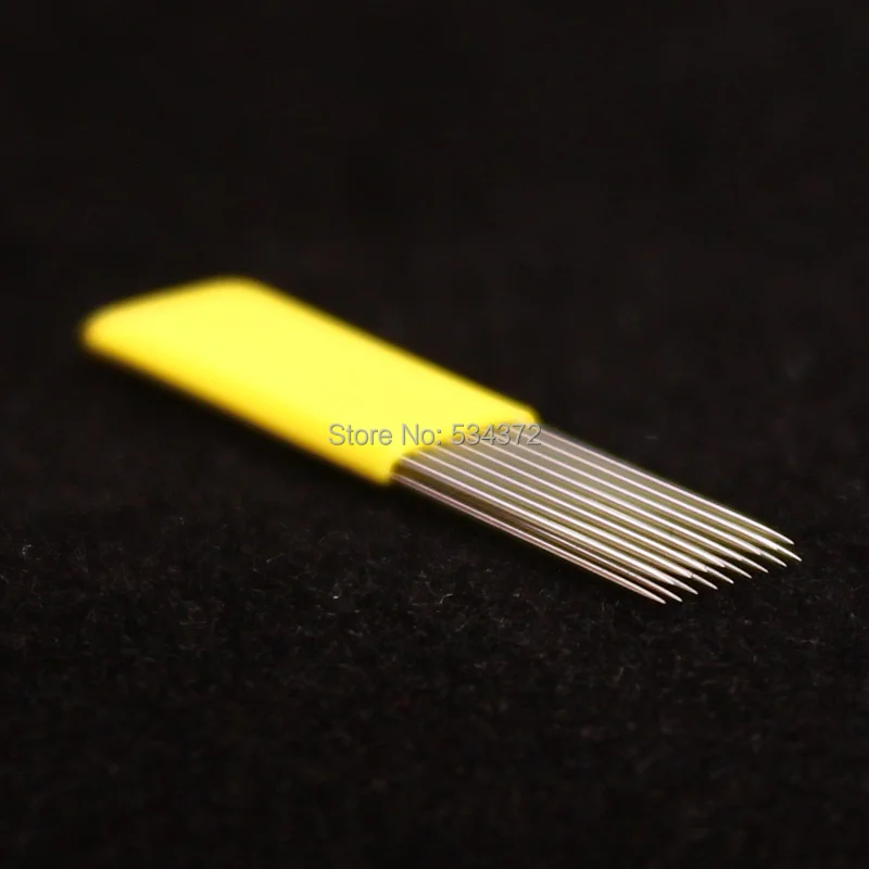 100PCS Microblading Shading Blades Tattoo Needles 15 Pins DOUBLE ROW