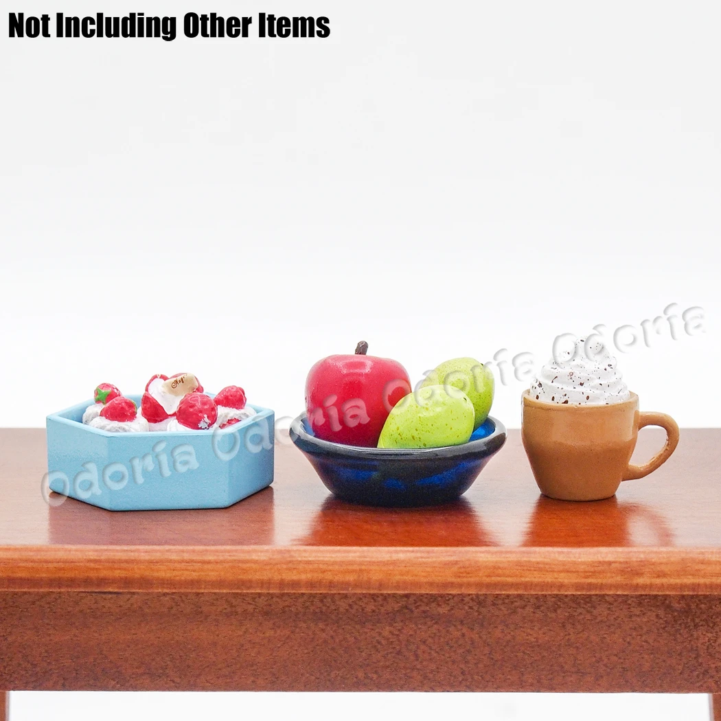 Odoria 1:12 миниатюрная фруктовая чаша стеклянная посуда для кукол кухонные аксессуары