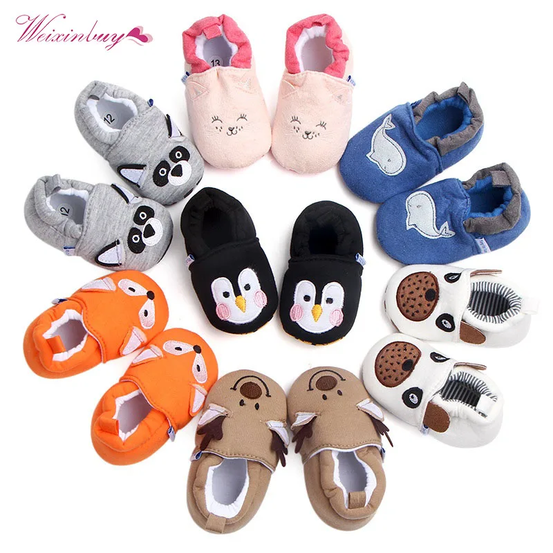Baby Girls Fox Crib Shoes Toddler Pre Walker Faux Leather Shoes Newborn to 18 M 