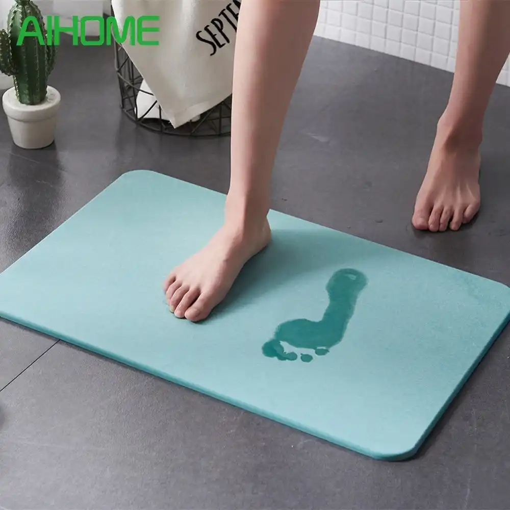 Eco-Friendly Diatomite Bath Mat Anti-slip Super Absorb Dry Bathroom Carpet  High Efficiency Water Absorption Mats Foot Pad Rug Eco-Friendly Diatomite Bath Mat Anti-slip Super Absorb Dry Bathroom Carpet  High Efficiency Water Absorption Mats Foot Pad Rug