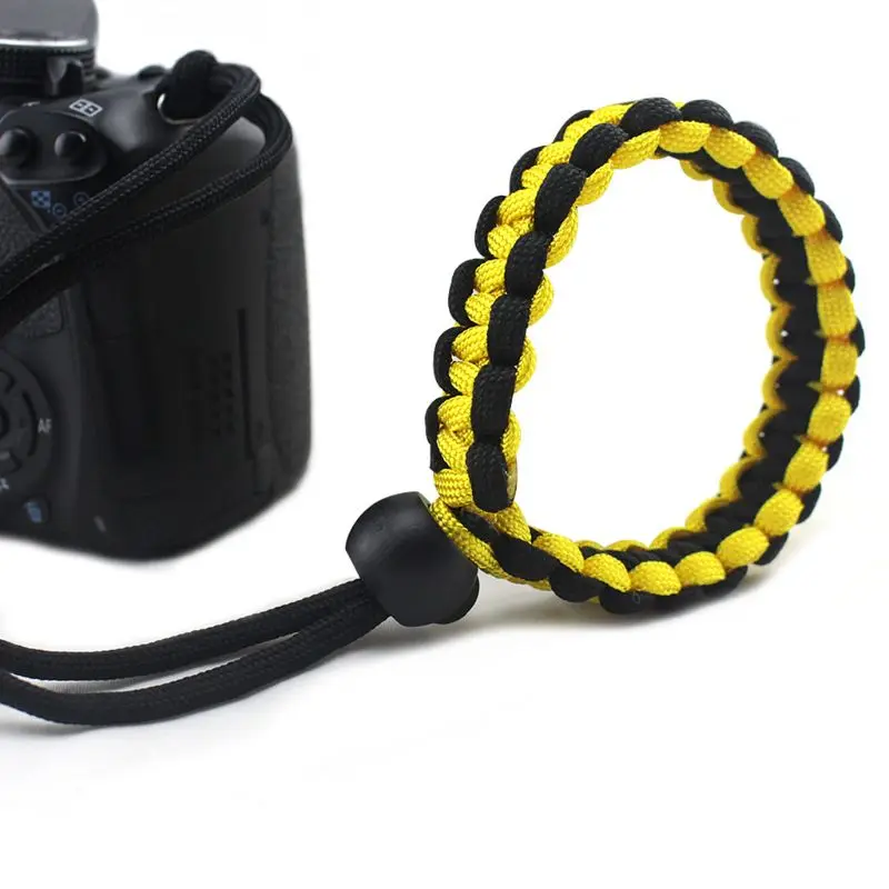 Нейлоновый плетеный браслет Paracord для цифровой камеры ручной ремешок Nikon Canon Sony