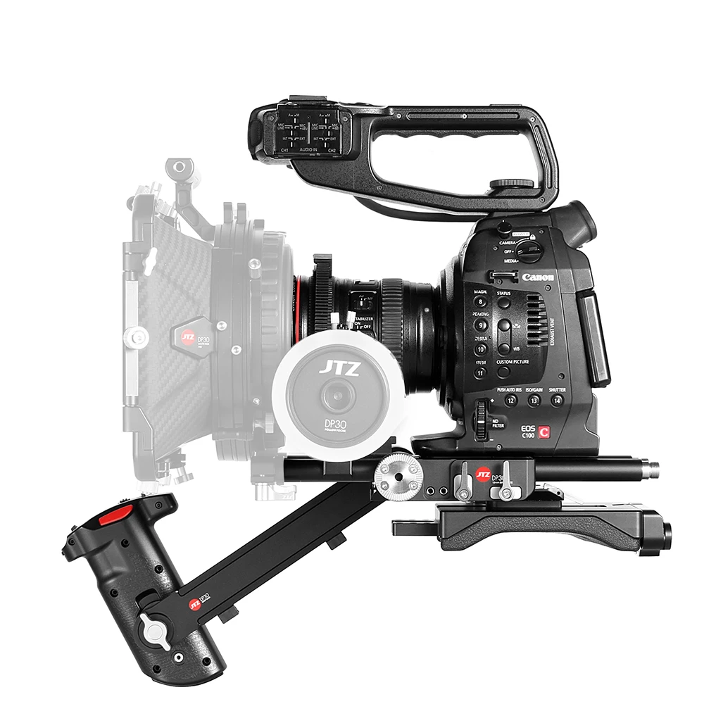 Jtz Dp30 Camera Cage Baseplate Rig Spalla Per Canon Eos C100 C300 C500 Mark Ii