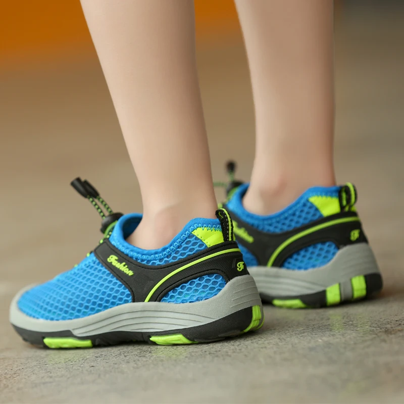 Новая детская обувь Размер 28-40 модные кроссовки для мальчиков девочек Спортивная беговая Обувь детская дышащая повседневная обувь для тренировок на улице