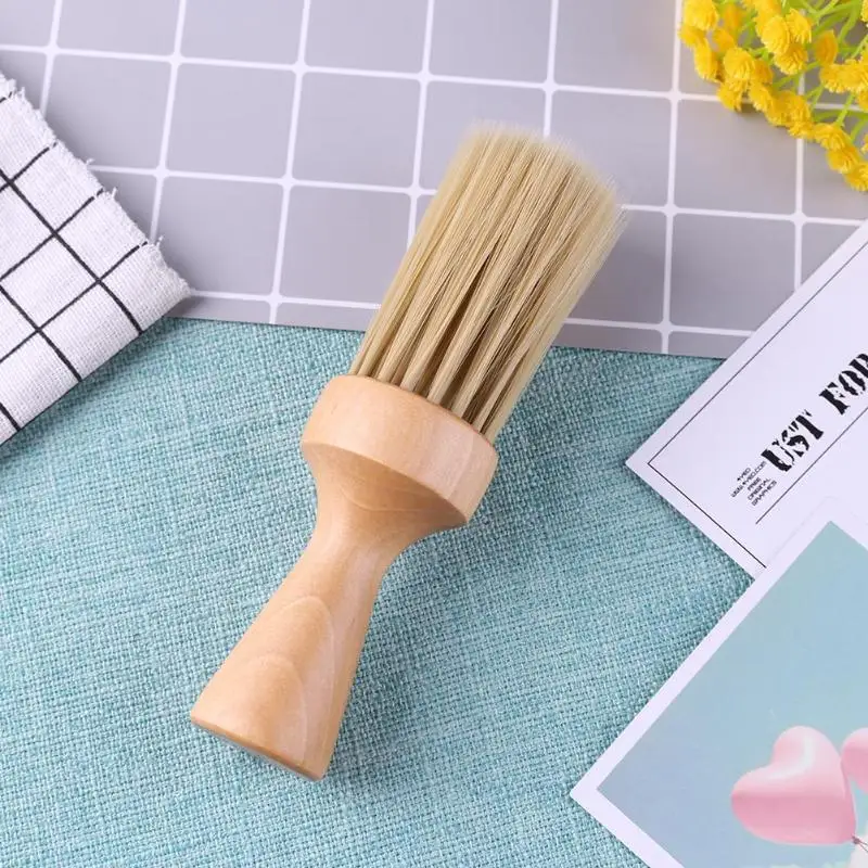 Деревянная ручка для стрижки волос щетка для чистки салона шеи щетка для обметания волос Чистый инструмент