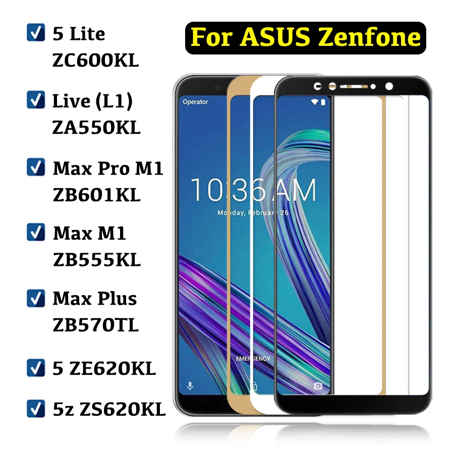 Закаленное стекло для asus zenfone max pro m1 zb602k 5 Lite ZC600KL L1 ZA550KL Защитная пленка экрана ZB555KL