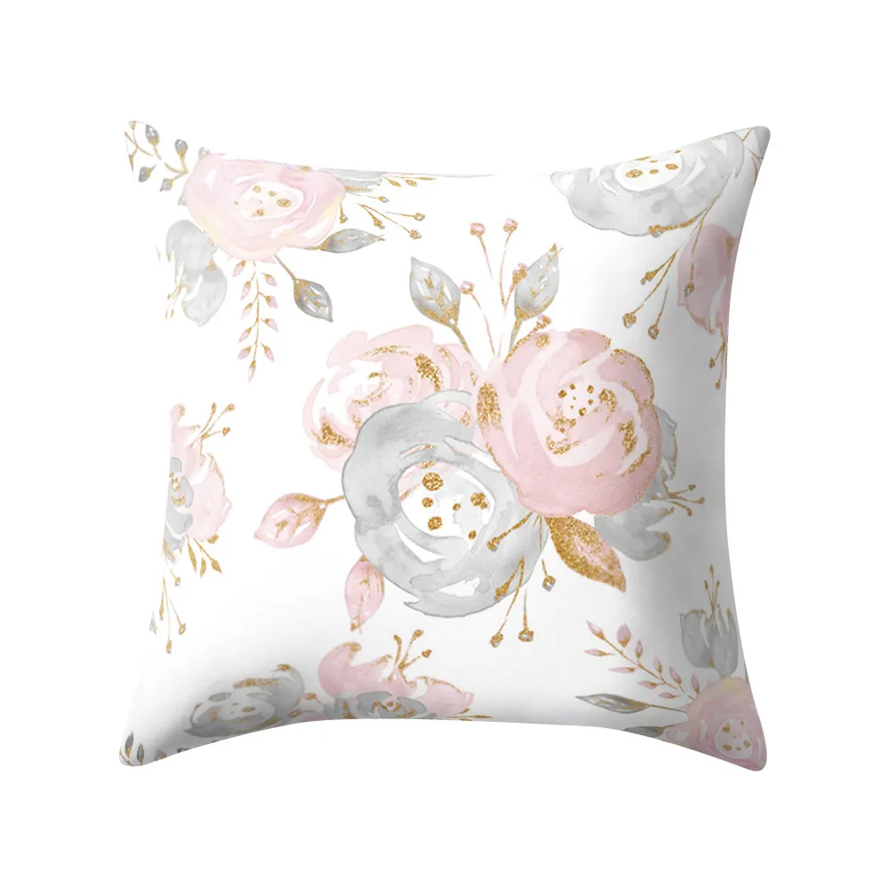 Шелк розовое золото розовый квадратная наволочка для подушки мягкие милые наволочки дома декоративные almofadas 45x45 см
