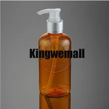 300 шт./лот 220 мл пластиковая бутылка пустой лосьон шампунь насос бутылки косметический контейнер с зеленым цветом