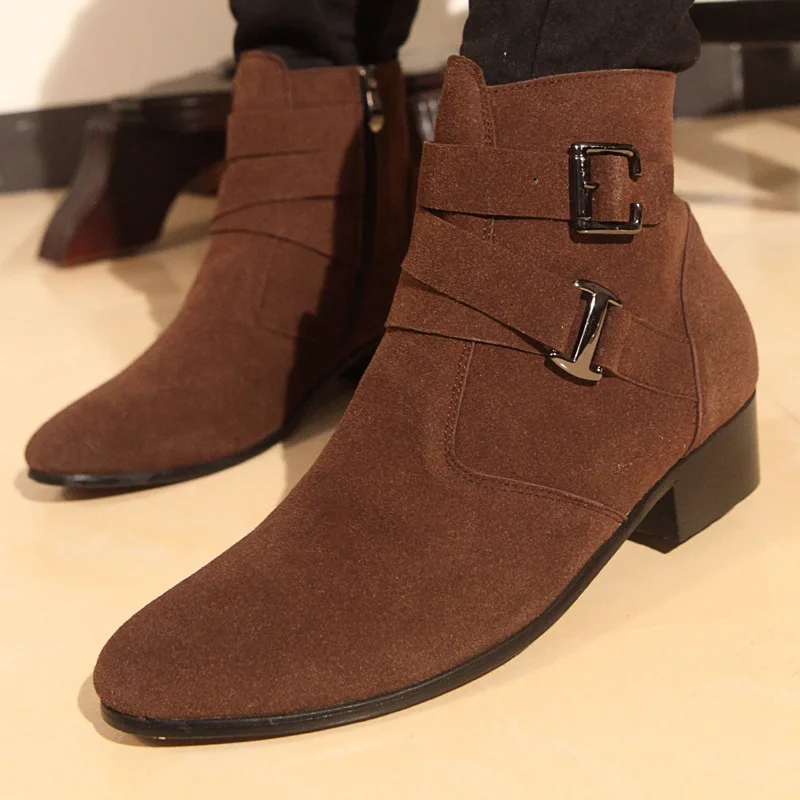 mens brown leather boots fashion